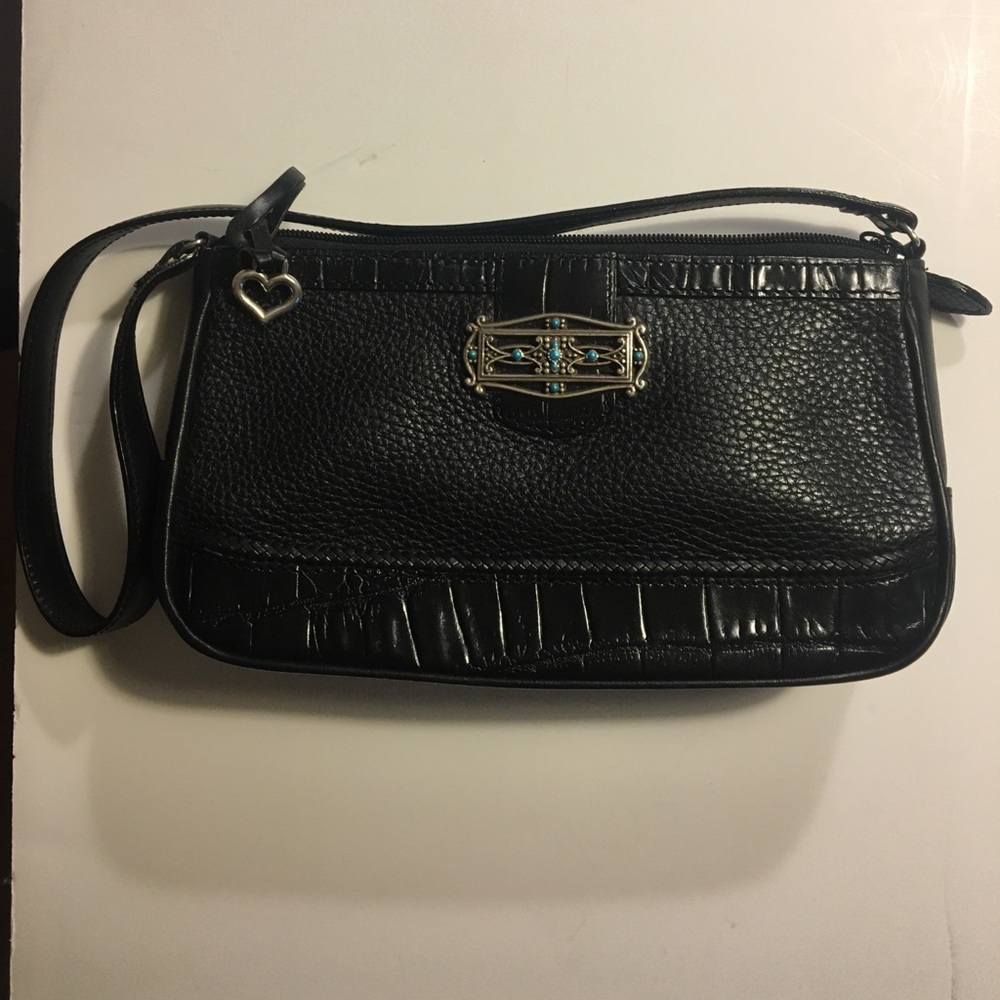 Brighton Small Black Leather shoulder Bag